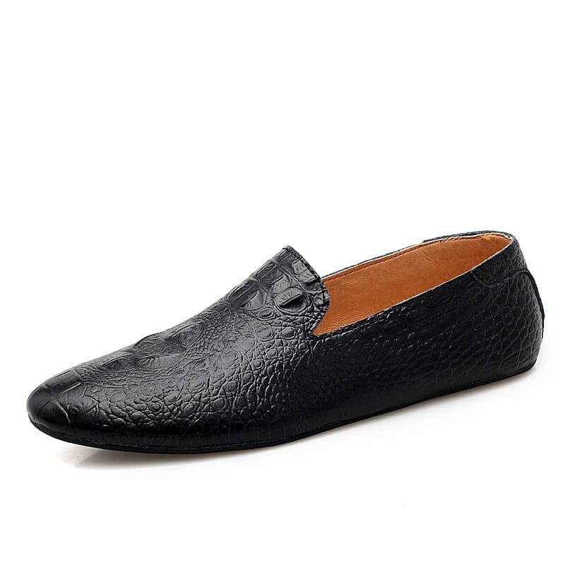 Britų stiliaus batai su krokodilo raštu Vyriški rudeniniai laisvalaikio batai Vyriški kvėpuojanti oda žirniai Loafers Trend Lazy Loafers