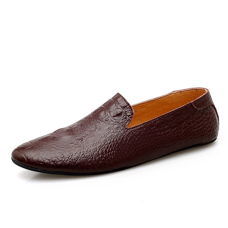 Britų stiliaus batai su krokodilo raštu Vyriški rudeniniai laisvalaikio batai Vyriški kvėpuojanti oda žirniai Loafers Trend Lazy Loafers
