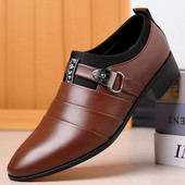 Crne cipele Muške luksuzne poslovne oksfordice kožne prozračne svečane haljine muške uredske cipele za vjenčanje Gumena obuća Mocassin Homme