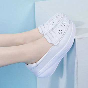 Обувки за медицинска сестра Дамски пролетни и летни меки подметки дишащи дебели подметки Дамски обувки Кухи медицински работни бели обувки