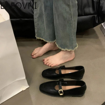 2024 Пролет Есен Дамски равни обувки Модни дамски плитки обувки Mary Jane Женски обувки с кръгли пръсти