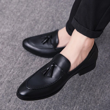 2023 Ανδρικά Tassel Loafers Pu Δερμάτινα Επίσημα Παπούτσια Slip On Dress Ανδρικά παπούτσια Κομψά casual Παπούτσια Δωρεάν αποστολή Mocassin Homme