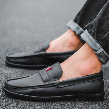 STRONGSHEN Ιταλικά ανδρικά παπούτσια casual Loafers μάρκας πολυτελείας Δερμάτινα μοκασίνια ελαφριά αναπνέουσα ολίσθηση σε παπούτσια οδήγησης Παπούτσια για σκάφος