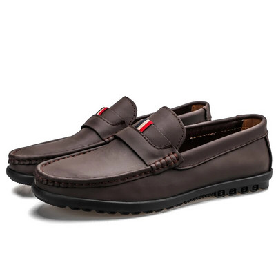 STRONGSHEN Itaalia meeste vabaajajalatsid Luksuskaubamärgid Loaferid Nahast mokassiinid Kerged hingavad libisemiskingad sõidujalatsid Paadikingad