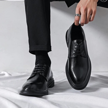 2023 Висококачествени ръчно изработени Оксфордски рокли Обувки Мъжки офис костюм Обувки Обувки Сватбени официални италиански обувки Популярни