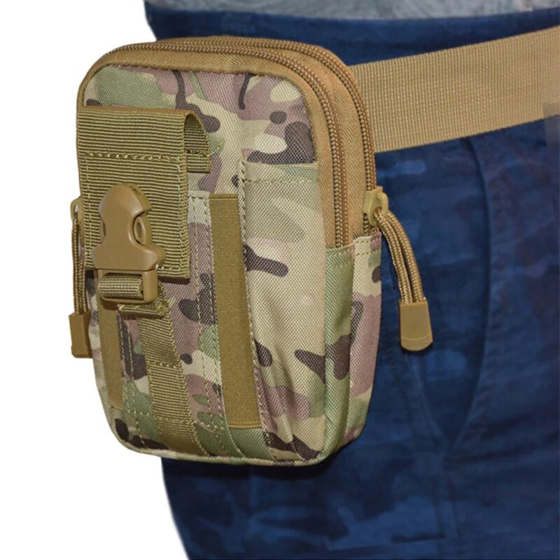 „Mege“ taktinis kamufliažinis liemens krepšys mažas maišelis „Molle“ sistemos karinis mobilusis krepšys, vyriškas lauko piniginė EDC daugiafunkcis krepšys