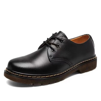 Мъжки обувки , модни удобни, ежедневни работни обувки с връзки, британски стил, ниски помощни мъжки ботуши Martin