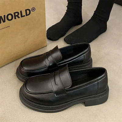 Nauji japoniško stiliaus koledžo studentų batai „Cosplay Lolita“ batai moterims / mergaičių madingi juodi / kavos uniformos batai su platforma 2023 m.