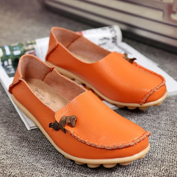 Дамски кожени обувки с плоско дъно Дамски ежедневни обувки за мама Меки мокасини Дамски плитки летни удобни плоски обувки Дамски обувки за кърмене