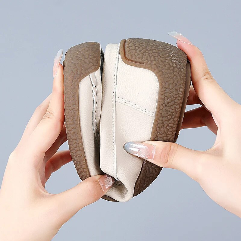 Nauji Natūralios Odiniai Slip On Mocasins Mokasinai Moteriški Loafers Pavasario Rudens Motinos Batai Laisvalaikio batai Moterims Mokasinai