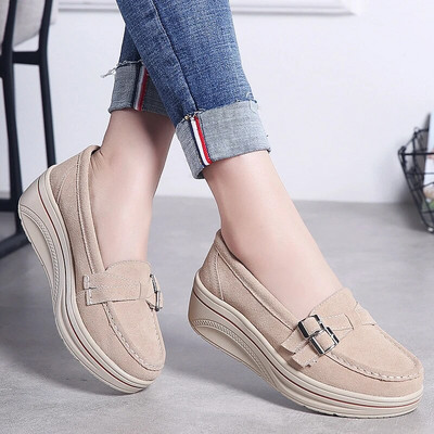 2022 Spring Women Flats Shoes Woman Platform Slip On Flats Sneakers Women Suede Ladies Tenis Loafers Moccasins Casual Shoes