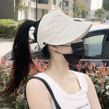 Γυναικείες γείσοι Μόδα Καπέλα αντηλιακής προστασίας Δημιουργική μάσκα προσώπου Καπέλα με σχέδιο γάντζος Νέο προϊόν Καλοκαιρινά καπέλα