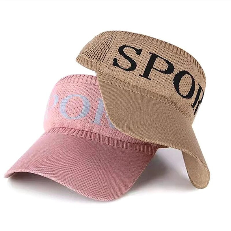 Γυναικείες γυναικείες άδειες καλοκαιρινές άδειες μπλούζες παραλίας Πλεκτό καπέλο μονόχρωμο Με μεγάλο φαρδύ γείσο Προστασία από υπεριώδη ακτινοβολία Αναπνεύσιμο καπέλο αντηλιακού 2022 Νέο