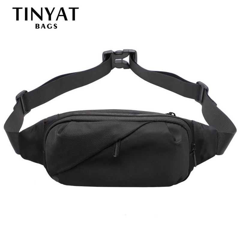 TINYAT Vyriškas liemens krepšio komplektas Kelioninis sportinis vyriškas „Fanny“ paketas, didelė piniginė, telefono diržo krepšys, vyriškas pečių krepšys, 4 kišenės