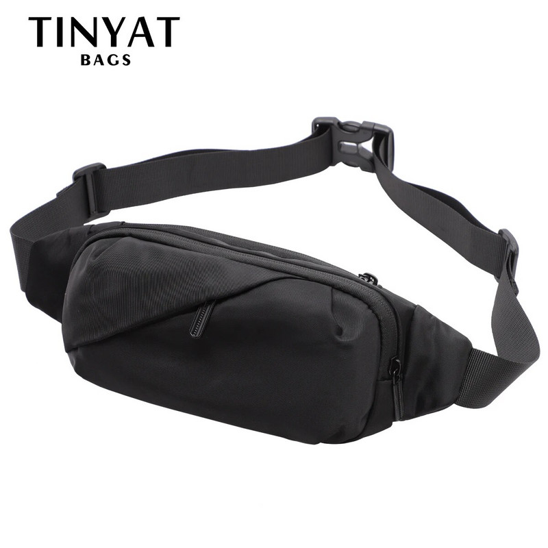 TINYAT Vyriškas liemens krepšio komplektas Kelioninis sportinis vyriškas „Fanny“ paketas, didelė piniginė, telefono diržo krepšys, vyriškas pečių krepšys, 4 kišenės