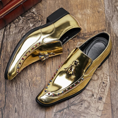 Luksuzne Mirror Elegantne muške svečane cipele 2023. Modne kožne svečane cipele sa špicastim prstima Muške dizajnerske cipele za vjenčanje Muške Oxford