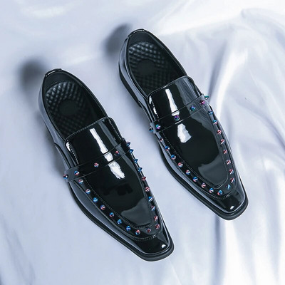 Luksuzne Mirror Elegantne muške svečane cipele 2023. Modne kožne svečane cipele sa špicastim prstima Muške dizajnerske cipele za vjenčanje Muške Oxford