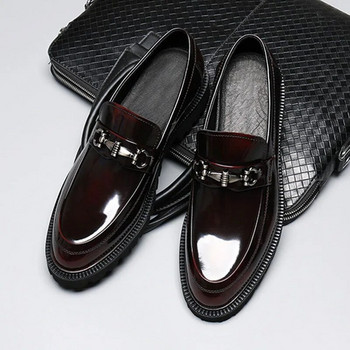 Мъжки официални обувки с дебела платформа и кръгли пръсти Ежедневни обувки Ежедневни парти мъжки обувки Голям размер 38-46