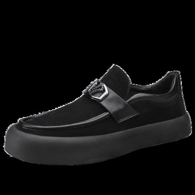 Muške cipele od prave kože, ležerne, lagane, za van, otporne na habanje, ravne modne udobne cipele s okruglim prstima, proljeće, jesen, glavne