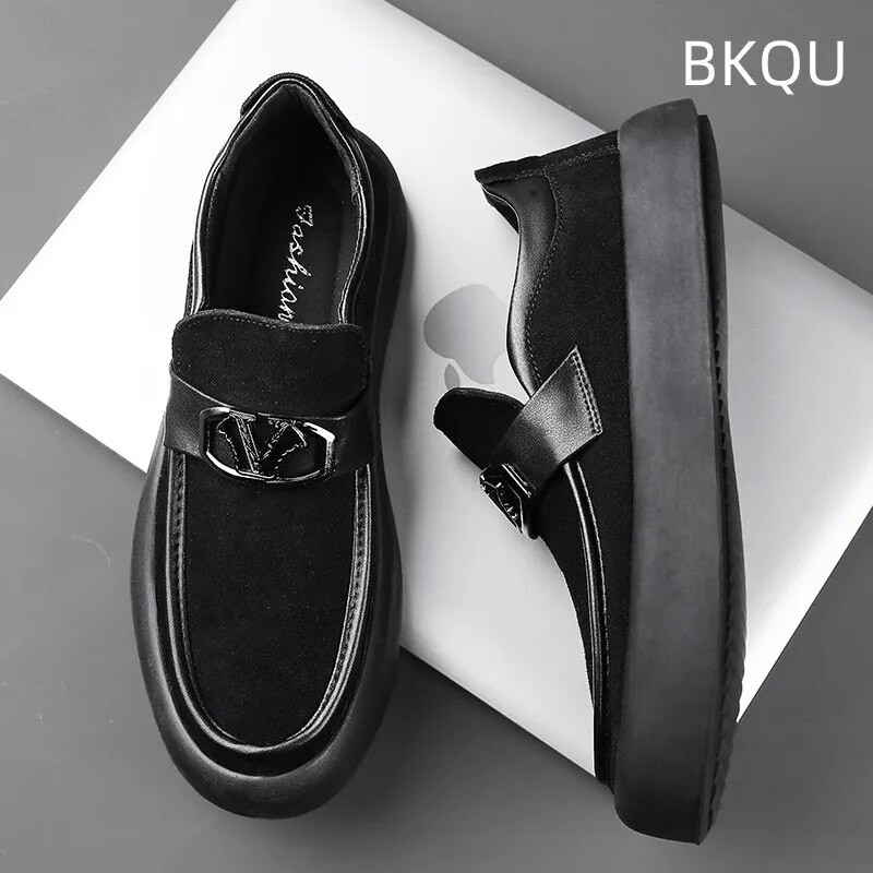 Muške cipele od prave kože, ležerne, lagane, za van, otporne na habanje, ravne modne udobne cipele s okruglim prstima, proljeće, jesen, glavne