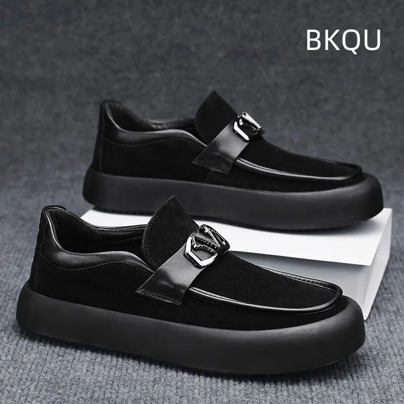 Muške cipele od prave kože, ležerne, lagane, za van, otporne na habanje, ravne modne udobne cipele s okruglim prstima, proljeće, jesen, glavne