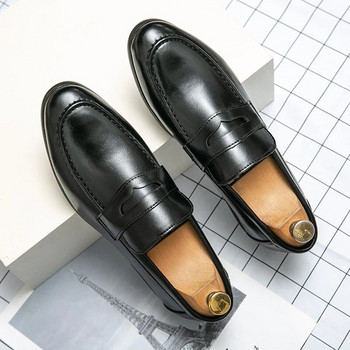 Висококачествени класически мъжки ежедневни Penny Loafers Шофьорски обувки Модни мъжки удобни кожени обувки Мъжки мързеливи обувки с пискюли