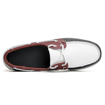 Обувки за лодка от кожа Мъжки мокасини Голям размер 46 45 Кожени ежедневни обувки Класически обувки за шофиране Офисни мързеливи обувки Мъжки равни обувки