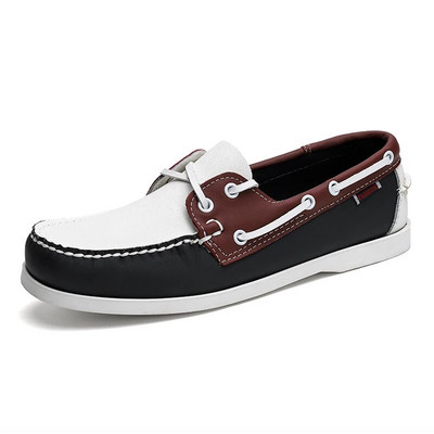 odinės valties batai Vyriški batai Didelio dydžio 46 45 Odiniai laisvalaikio batai Klasikiniai vairavimo batai Biuro tinginiai batai Vyriški plokščiapadžiai