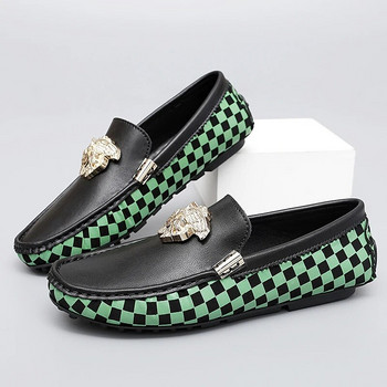 Plus μέγεθος 35~47 Ανδρικά Γραφεία σχεδιαστών Casual Driving καρό πολυτελή Loafers Επαγγελματικά παπούτσια μοκασίνων για άνδρες Γυναικεία