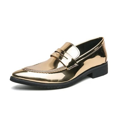 Madingi purpuriniai blizgučiai vyriška suknelė Batai Odiniai smailūs vyriški vestuviniai batai Elegantiški Patogūs neslystantys iškilmingi batai Vyriški