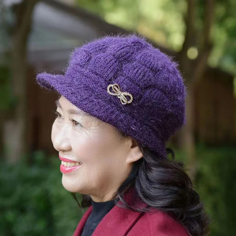 2022 m. Moteriška žieminė kepurė Šilta, stora vilnonė kepurė Pridėti kailį viduje Kepurė Moteriška Šilta Skrybėlė Moteriška Lauko Kailio pliušinė žieminė megzta kepurė