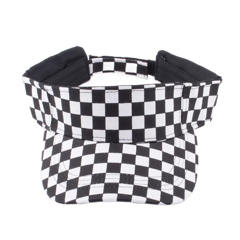 Vasariniai moteriški languoti skydeliai nuo saulės, juodi balti sportiniai golfo teniso kepurė, bėgiojantys tušti viršutiniai dangteliai moterims