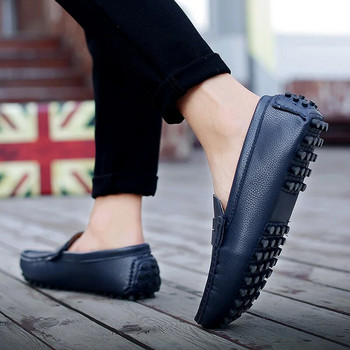 Ανδρικά παπούτσια casual από μάρκα πολυτελείας 2022 Ανδρικά Loafers Μοκασίνια αναπνεύσιμα σε μαύρα παπούτσια οδήγησης συν μέγεθος 38-50