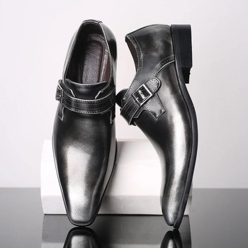 Plus Size 39-48 Ανδρικά Παπούτσια Γάμου Microfiber Δερμάτινα Επίσημα Επαγγελματικά Μυτερή Μύτη Ανδρικά Παπούτσια Φόρεμα Ανδρικά Oxford Flats H196