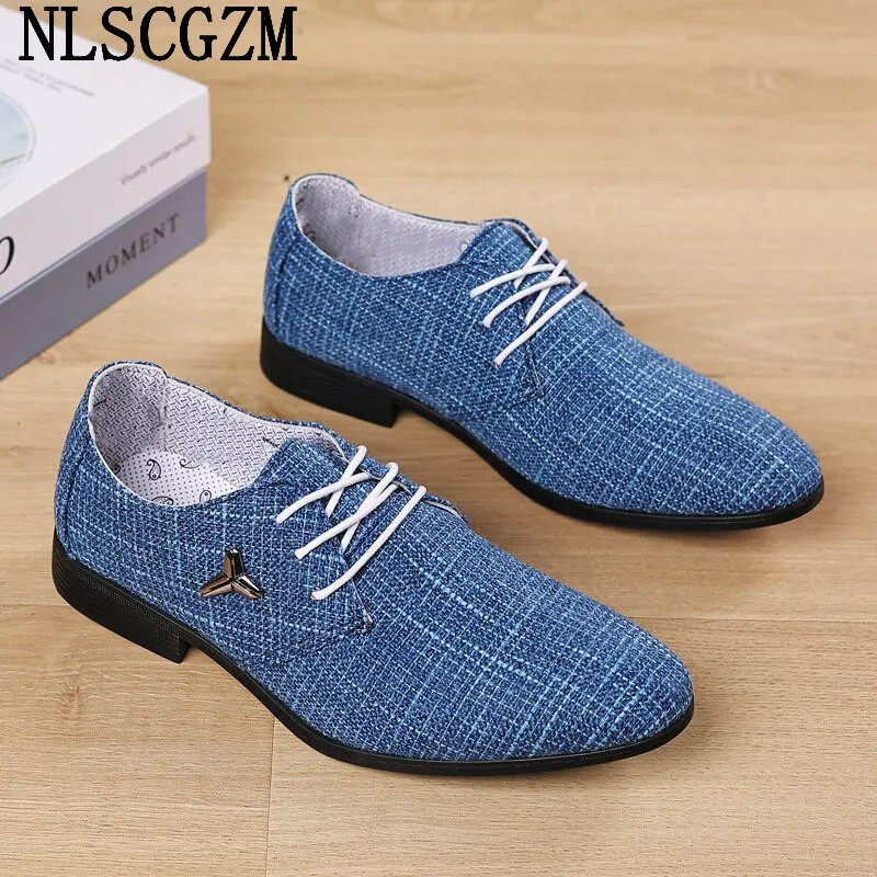 Luksuzni brend Klasične Oxford cipele za muškarce Breather platnene cipele Muške svečane vjenčane muške cipele Herren Schuhe Sepatu Pria