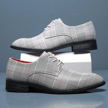 Мъжки класически бизнес обувки Луксозен дизайн Модни остри пръсти Официални сватбени обувки с връзки Мъжки обувки Големи размери 38-48