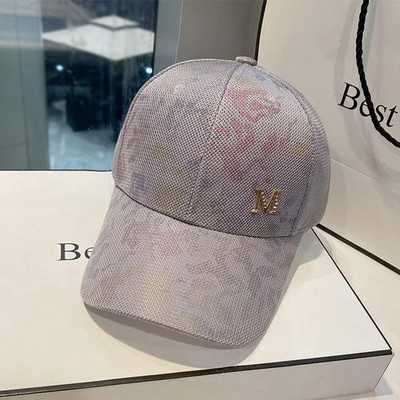 Moteriškos korėjietiškos kepuraitės, kvėpuojančios beisbolo kepuraitės, mažos M standartinės tinklinės kamufliažinės kepurės Visoms tinkančios kepurės nuo saulės