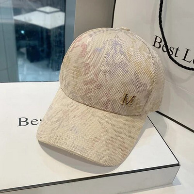 Moteriškos korėjietiškos kepuraitės, kvėpuojančios beisbolo kepuraitės, mažos M standartinės tinklinės kamufliažinės kepurės Visoms tinkančios kepurės nuo saulės