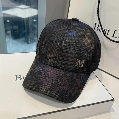 Moteriškos korėjietiškos kepuraitės, kvėpuojančios beisbolo kepuraitės, mažos M standartinės tinklinės kamufliažinės kepurės Visoms tinkančios kepurės nuo saulės