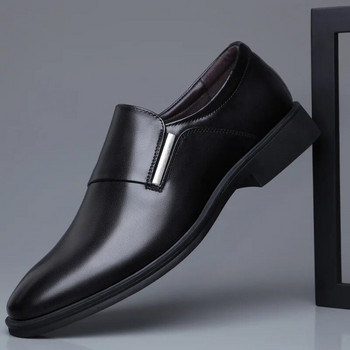 Ανδρικά δερμάτινα παπούτσια φόρεμα μόδας παπούτσια με μυτερά δάχτυλα σπαστά Casual επίσημα loafers Business Wedding Oxfords Zapatillas De Hombre Man