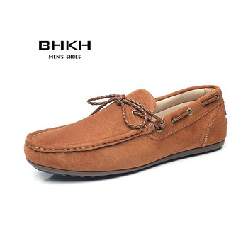 BHKH 2022 Есенни платнени мокасини Обувки Модни мъжки ежедневни обувки Удобни умни ежедневни обувки Работни офис обувки Мъжки обувки