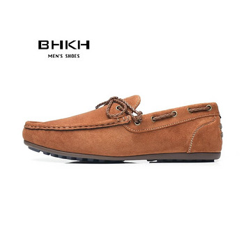 BHKH 2022 Есенни платнени мокасини Обувки Модни мъжки ежедневни обувки Удобни умни ежедневни обувки Работни офис обувки Мъжки обувки
