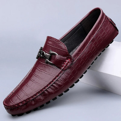 37~47  Leather Dress Shoes 2023 Men`s Fashion Moccasins Wedding Party Loafers Oxford Shoes for Men