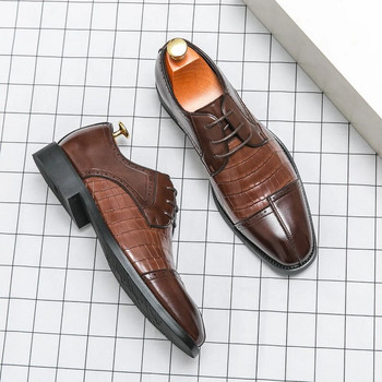 2023 Луксозни сватбени кожени обувки Бизнес за мъже Мъжки официални обувки Черни оригинални италиански обувки Оксфорд за мъже Абитуриентски обувки