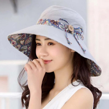 Лятна външна мода Дамска шапка с голяма периферия Слънцезащитен крем Пътуване Планинарство Слънце Женска плажна шапка против ултравиолетови лъчи L59