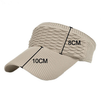 Дамски шапки за слънце Лятна UV защита Празни цилиндри Шапки Женска слънцезащитна шапка на открито за тенис, голф, бягане, спортна шапка с острие