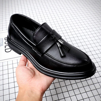 Есенни мъжки обувки Кожени мъжки обувки за рокля Луксозни мъжки бизнес оксфордски обувки Класически джентълменски обувки 2021