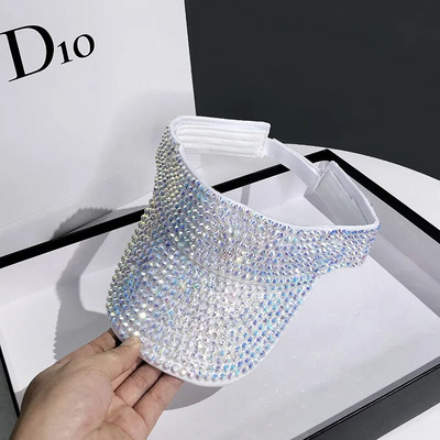 Γυναικεία καπέλα Άδειο τοπ Καλοκαιρινό καπέλο πολυτελείας gorros Καπέλο ηλιοθεραπείας γυναικεία καπέλα Hip hop Καπέλο εξωτερικού χώρου Rhinestone Καπέλο παραλία chapeu feminino