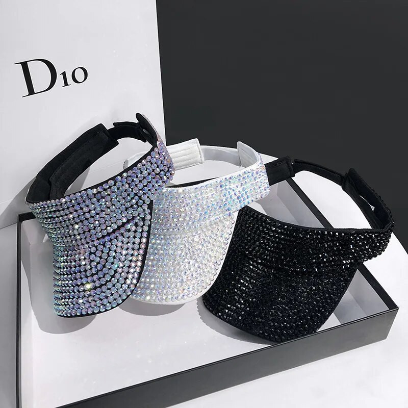 Γυναικεία καπέλα Άδειο τοπ Καλοκαιρινό καπέλο πολυτελείας gorros Καπέλο ηλιοθεραπείας γυναικεία καπέλα Hip hop Καπέλο εξωτερικού χώρου Rhinestone Καπέλο παραλία chapeu feminino