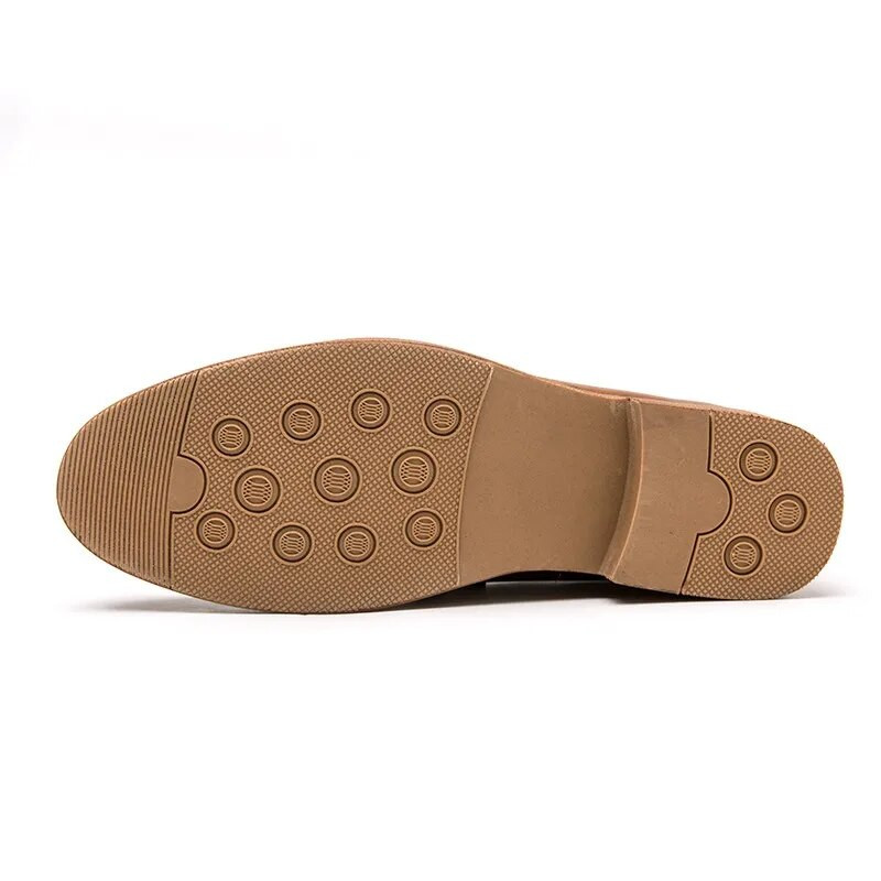 Avalynė Vyriška Suknelė Batai Ruda Odinė Vestuviniai Vyriški Batai Slydimi biure Vyriški Loafers Didelio dydžio Italų dizainerio oficialūs batai Vyriški